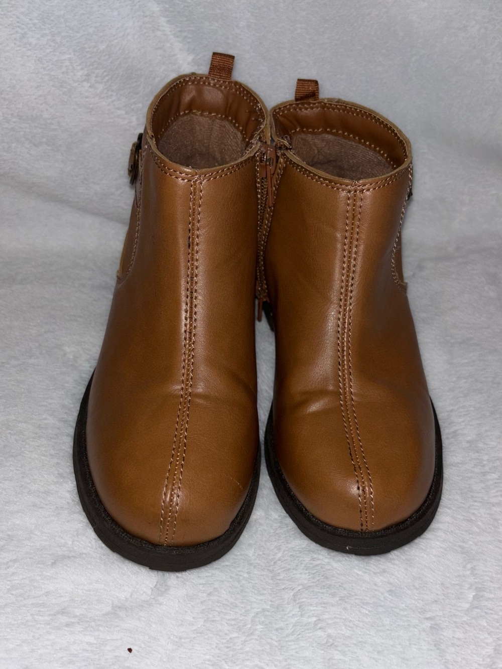 Carter's Toddler Tan Faux-Leather Ankle Boots